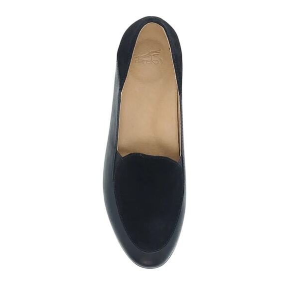 Dansko Womens Lace 38 Moc Loafer EU 38 US 7.5-8 Black Leather NIB - Picture 2 of 12